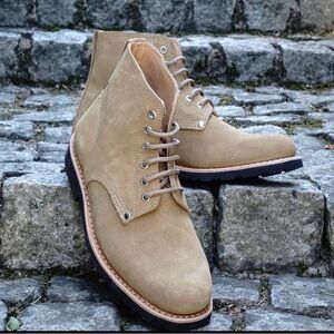 NEW Men's Size 11 Tan Suede Boots (Handmade in Portugal)